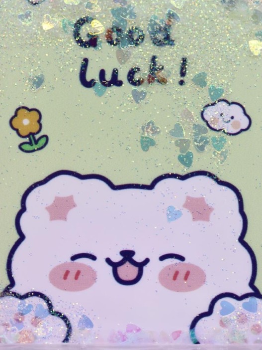 Зеркало шейкер раскладное &quot;Good luck Bear&quot;, зеленое, 8*6 см 