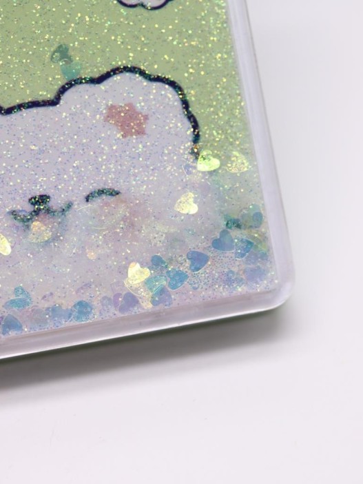 Зеркало шейкер раскладное &quot;Good luck Bear&quot;, зеленое, 8*6 см 