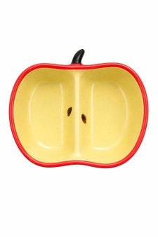 Набор керамических соусников 10шт. "Двойное яблоко", красный (9,8х8,5х3 см)