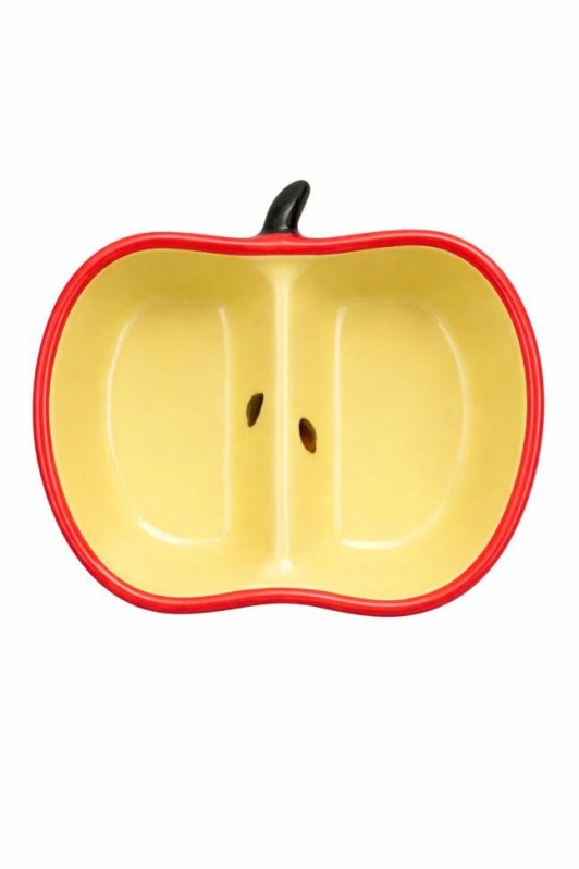 Набор керамических соусников 10шт. "Двойное яблоко", красный (9,8х8,5х3 см) 