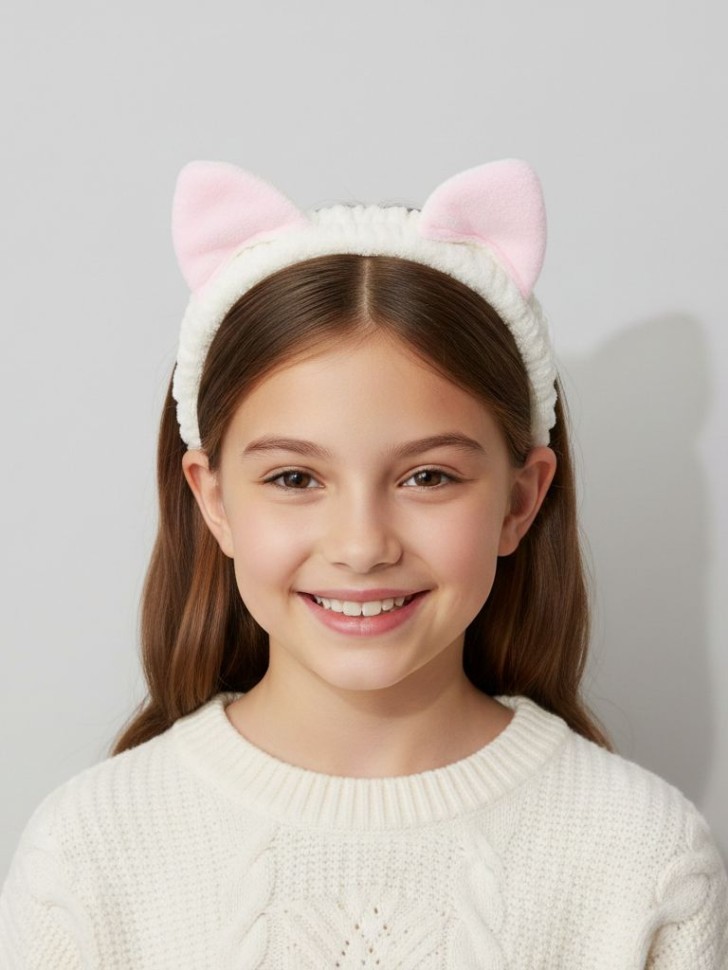 Повязка на голову GIRLY "Кошка", желтая