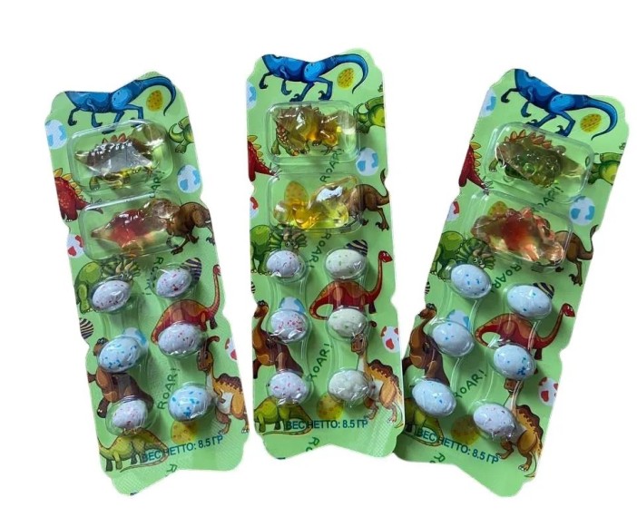 Набор конфет &quot;Динозаврики&quot; с игрушкой (шоубокс - 30 шт.) 