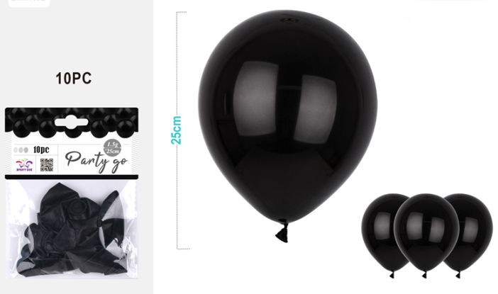 Набор воздушных шаров 10 шт. &quot;Timeless&quot;, black (25 см) 