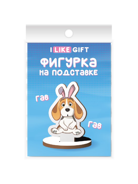 Деревянная фигурка на подставке iLikeGift &quot;Гав-гав&quot; 