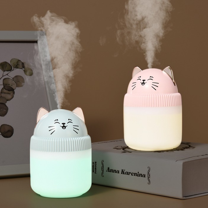 Настольный увлажнитель воздуха - ночник &quot;Cat&quot;, white, (портативный, USB) 