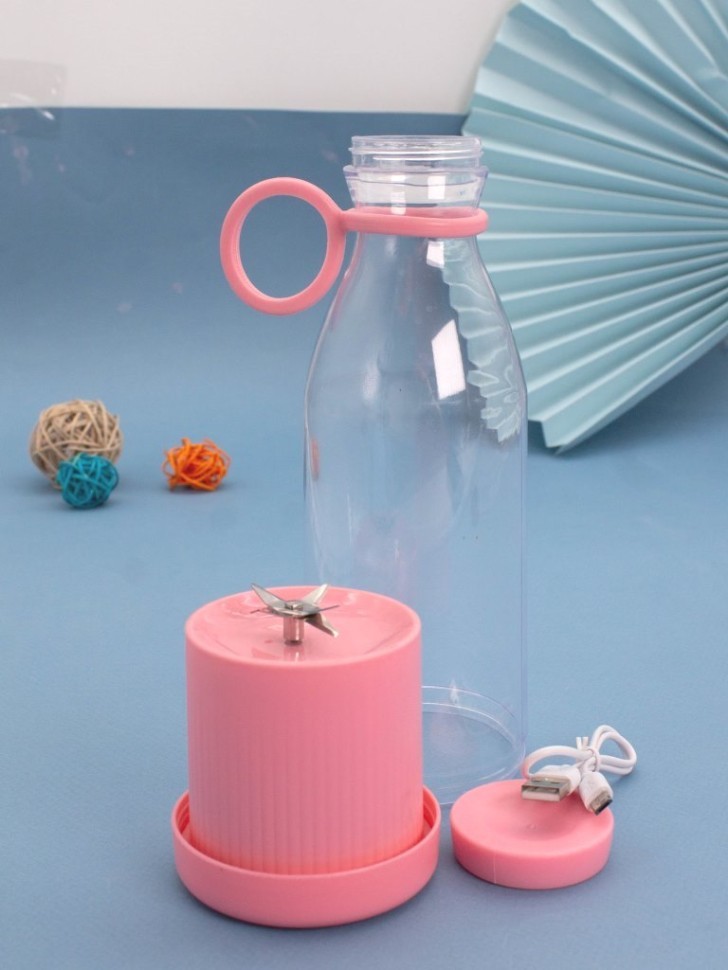 Блендер портативный "Ease", pink, USB, (21,5*7,5 см)