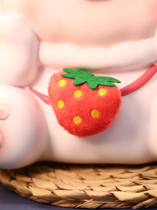 Копилка «Pig strawberry bag», pink (24 см), пластик 