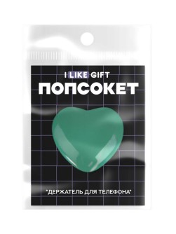 Попсокет iLikeGift «Glass heart», green