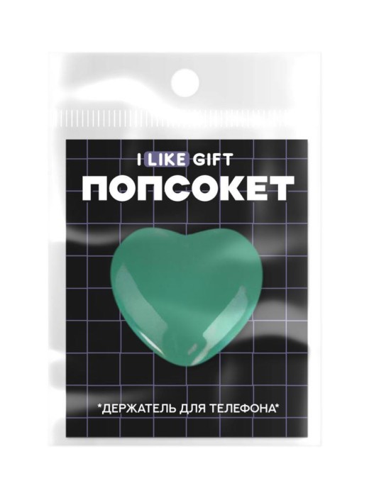 Попсокет iLikeGift «Glass heart», green 