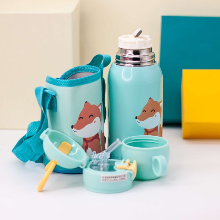 Термос "Horns fox", green (600ml) 