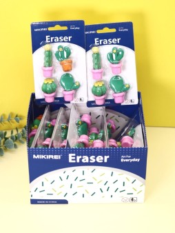 Ластики "Cactus", шоу-бокс 12 шт.