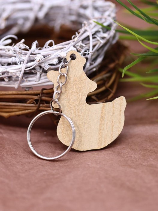 Брелок ECO из дерева «Beautiful goose» 