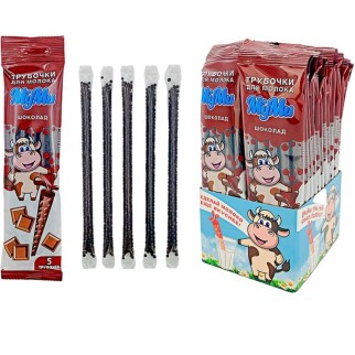 Трубочка для молока &quot;МУМИ&quot; со вкусом шоколада, 24шт.