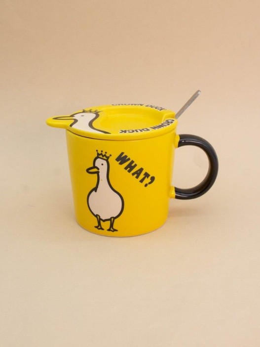 Кружка «WHAT?», yellow (450 ml) 