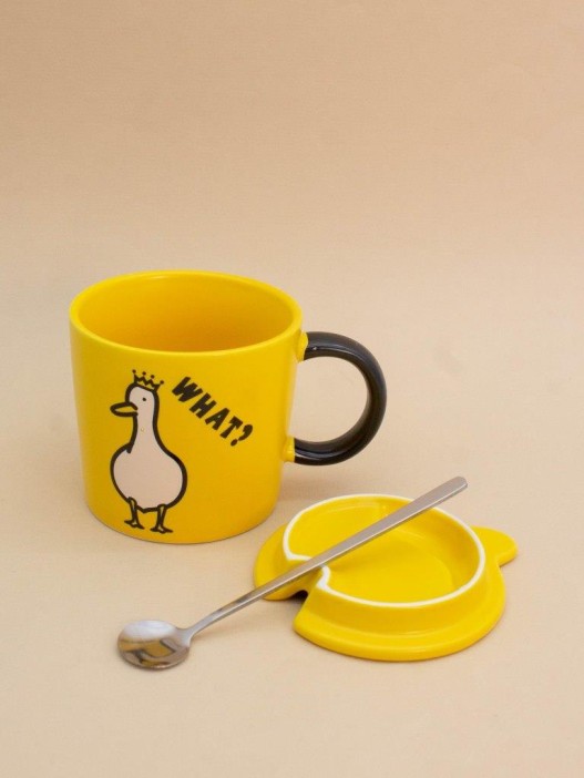 Кружка «WHAT?», yellow (450 ml) 