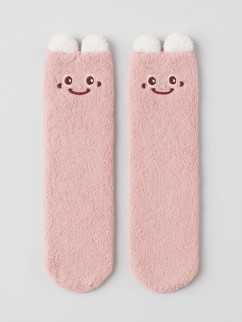 Носки iLikeGift «Fluffy ears», pink, мужские/женские евро размер 37-41
