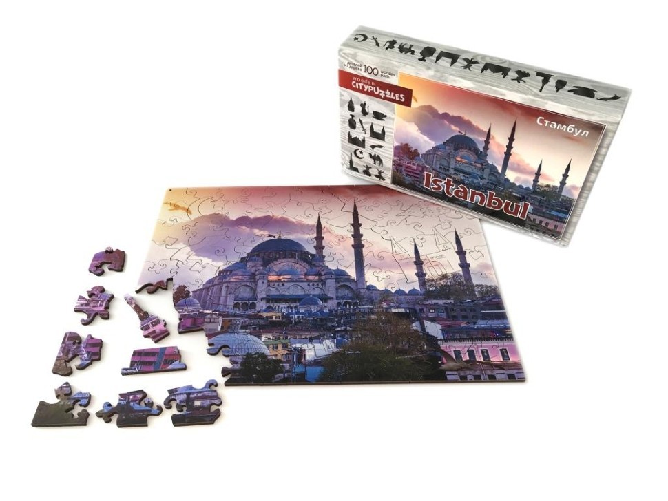 Фигурный пазл деревянный "Citypuzzles Стамбул" (100 элементов)
