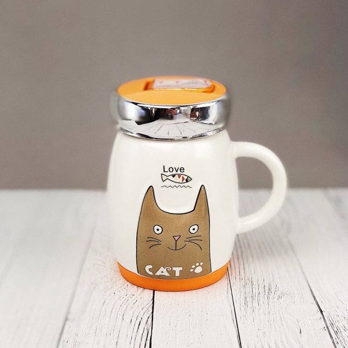 Кружка &quot;Love Cat&quot; (Brown) (480ml) 