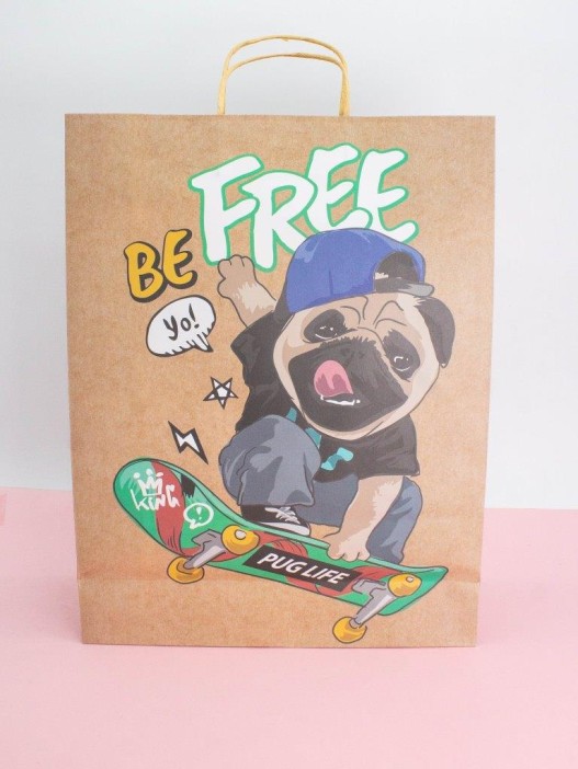 Пакет подарочный крафтовый «CoOol», be free (32*42*11) 