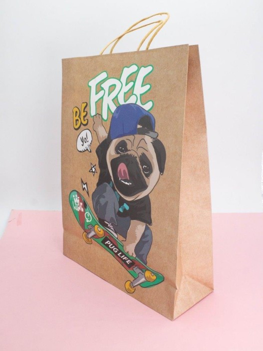 Пакет подарочный крафтовый «CoOol», be free (32*42*11) 