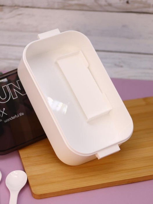 Ланчбокс &quot;New style&quot;, white, mix (ложка+вилка), 1700 мл 