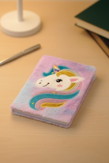 Блокнот плюшевый "Unicorn head", colorful