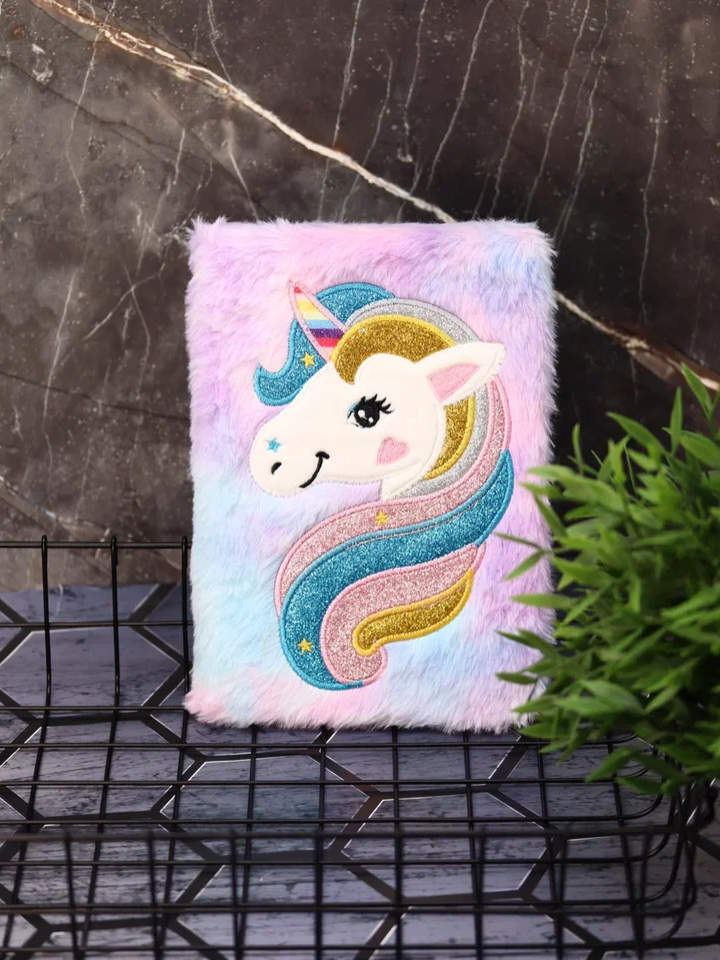 Блокнот плюшевый "Unicorn head", colorful