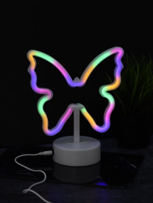 Неоновый LED ночник настольный &quot;Butterfly&quot;, свечение mix (20*23,5 см) 