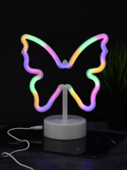 Неоновый LED ночник настольный &quot;Butterfly&quot;, свечение mix (20*23,5 см) 