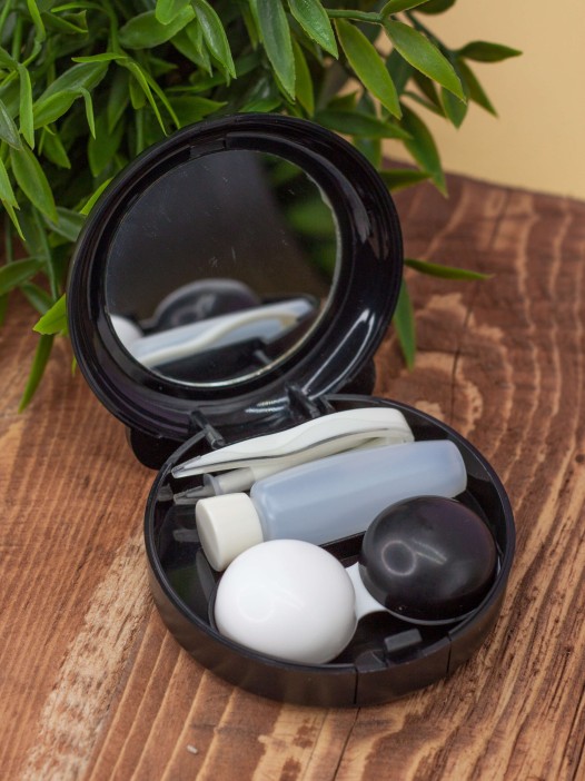 Контейнер для линз "Bear", black mix 