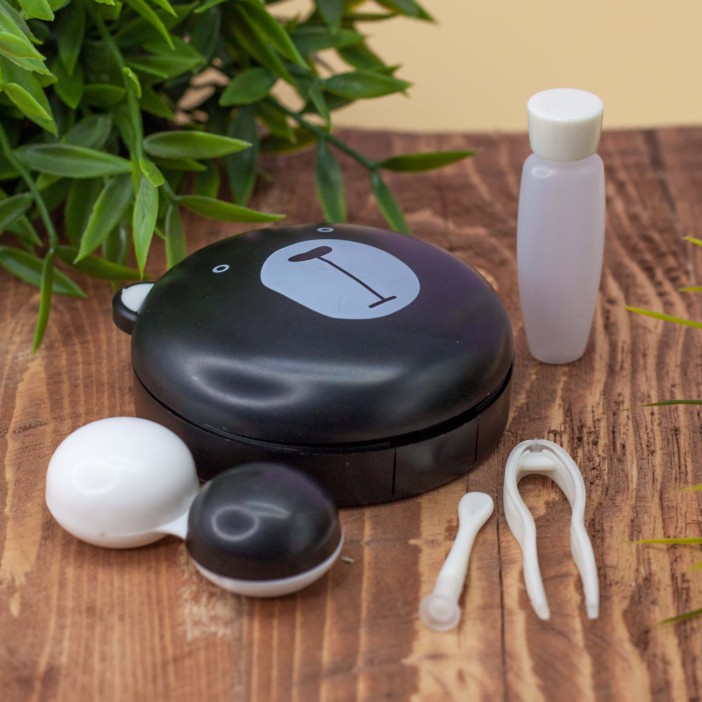 Контейнер для линз "Bear", black mix 