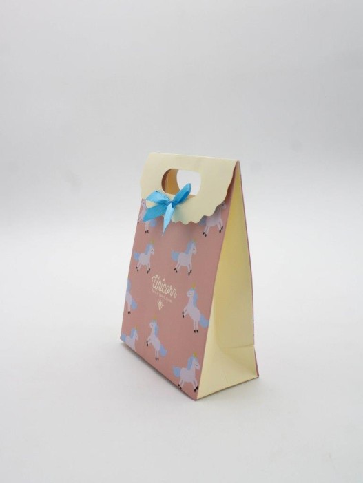 Пакет подарочный (XS) &quot;Lovely unicorn&quot;, orange (12x6x16) 