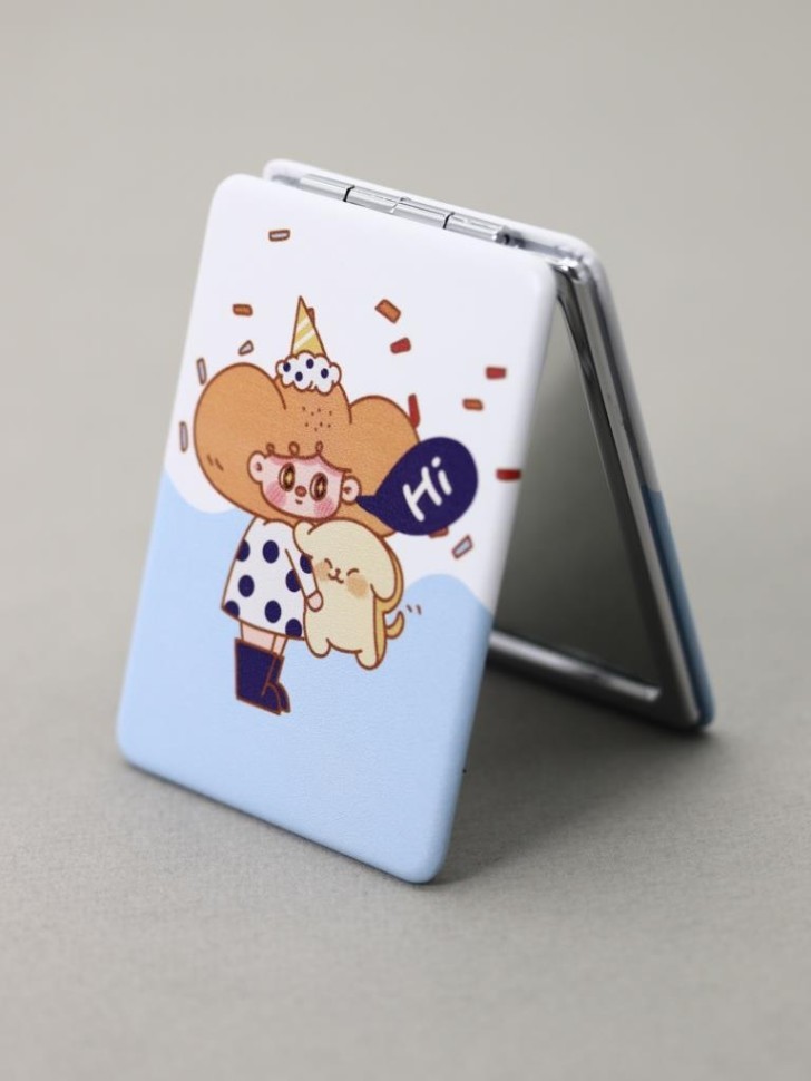 Зеркало "Girl bread hi", blue