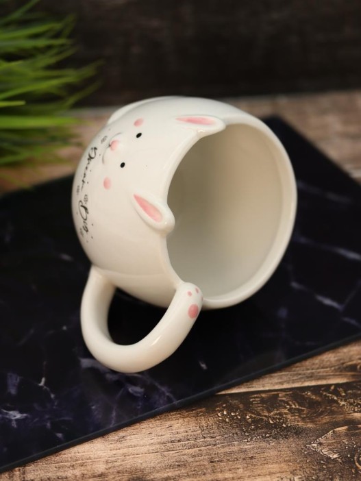 Кружка керамическая «Rabbit dream big», white (450 мл) 