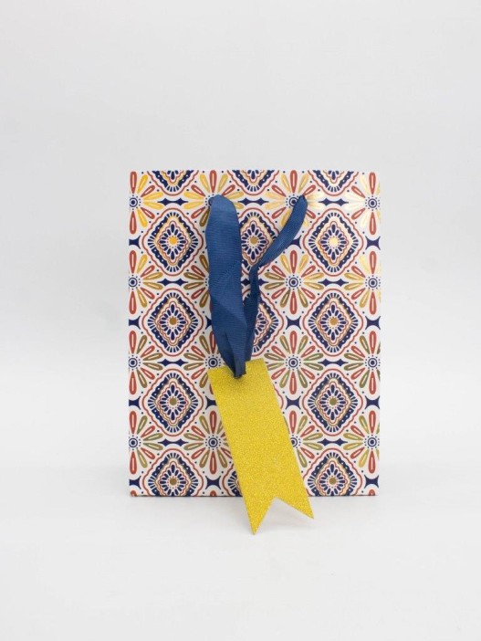 Пакет подарочный «Arabic patterns», blue (18*23*10) 