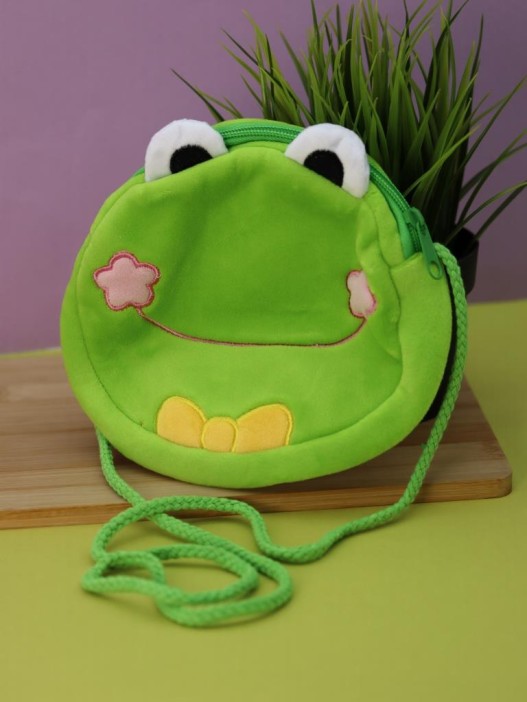 Сумочка плюшевая &quot;Frog&quot;, green (16*14 см) 