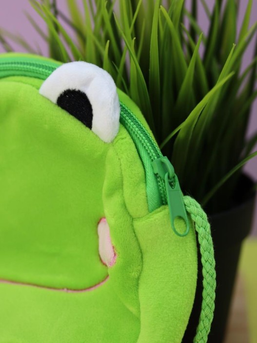 Сумочка плюшевая &quot;Frog&quot;, green (16*14 см) 