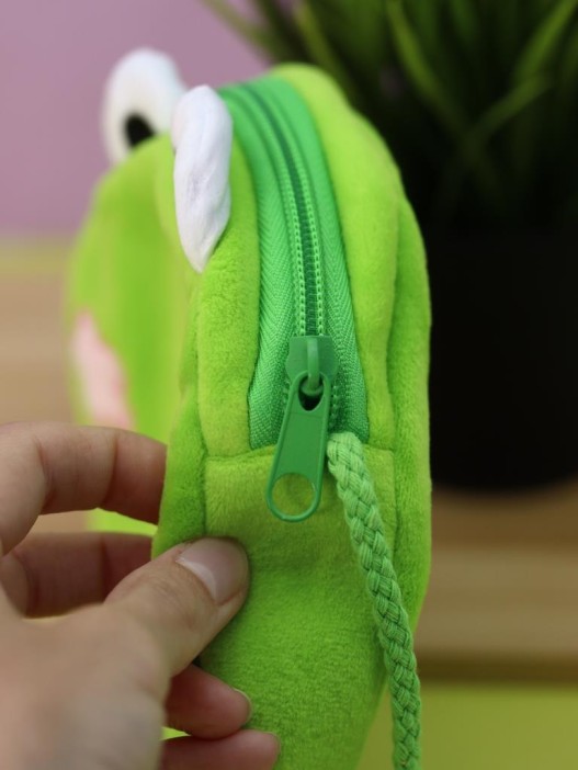 Сумочка плюшевая &quot;Frog&quot;, green (16*14 см) 