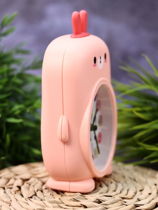 Часы-будильник «Rainbow rabbit», pink (14,5х12 см) 