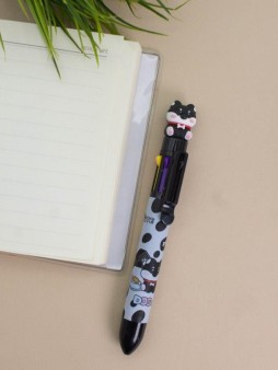Разноцветная ручка 8 в 1 "Cute dog", black