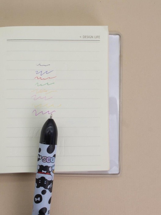 Разноцветная ручка 8 в 1 "Cute dog", black 