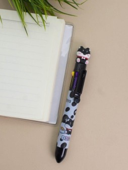 Разноцветная ручка 8 в 1 "Cute dog", black
