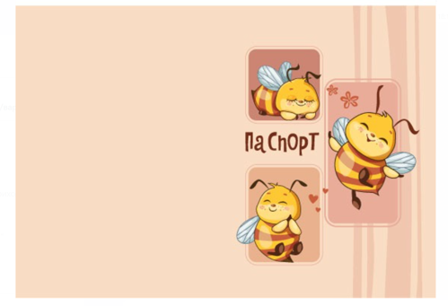 Обложка для паспорта ILikeGift &quot;Милые пчёлки&quot;, плотность 600 мкм 