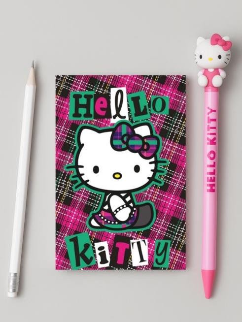 Блокнот А7 &quot;Hello Kitty-3&quot;, 65*98мм, клетка, 40 л, 200 гр/м2 