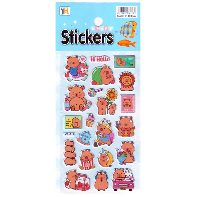 Наклейки "Капибарка 13" (10*22см) 