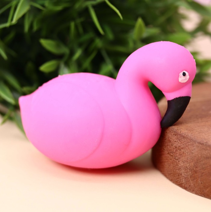 Мялка - антистресс «Squeeze flamingo», шоу-бокс 12 шт. 