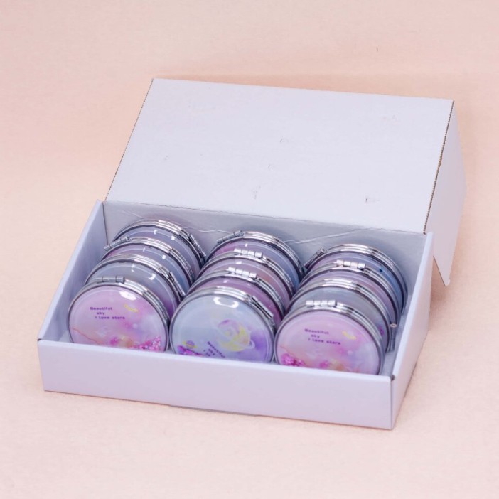 Зеркало-шейкер раскладное &quot;Planet stars&quot;, pink (7*7 см) 