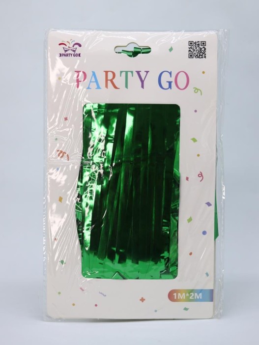 Праздничный занавес, дождик для фотозоны &quot;Rain&quot;, green (100*200 см) 