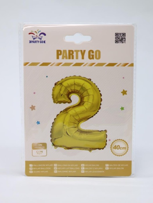 Шар фольгированный &quot;Milestone moments&quot; цифра 2, золото (40 см) 