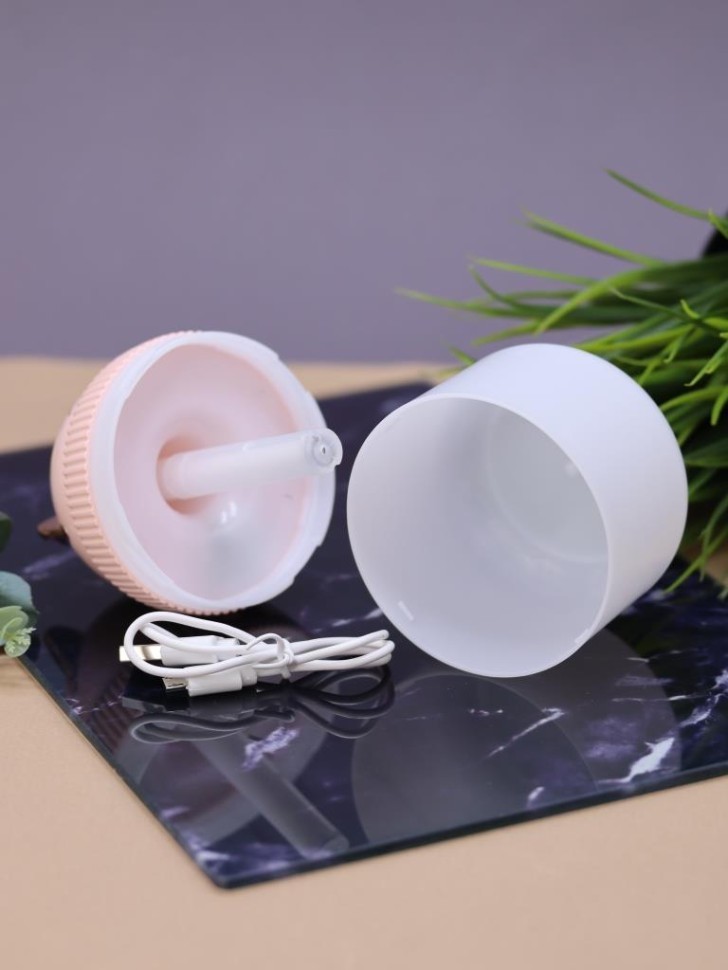 Настольный увлажнитель воздуха - ночник iLikeGift "Кошка", розовый, (портативный, USB)